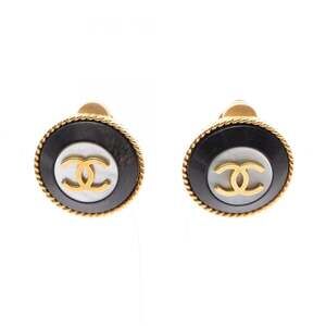 Chanel Cc Logo Round Clip-On Earrings #246673C11B